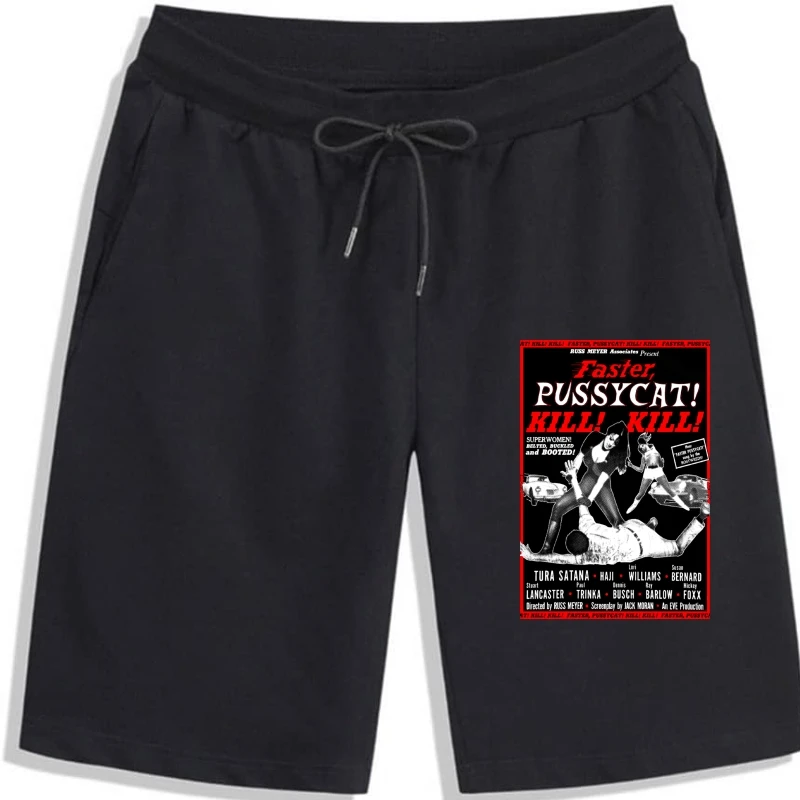

Faster, Pussycat! Kill! Poster - Hand Silk-screened Cotton shorts for men... Hip Hop shorts Cotton printing Shorts shorts for m