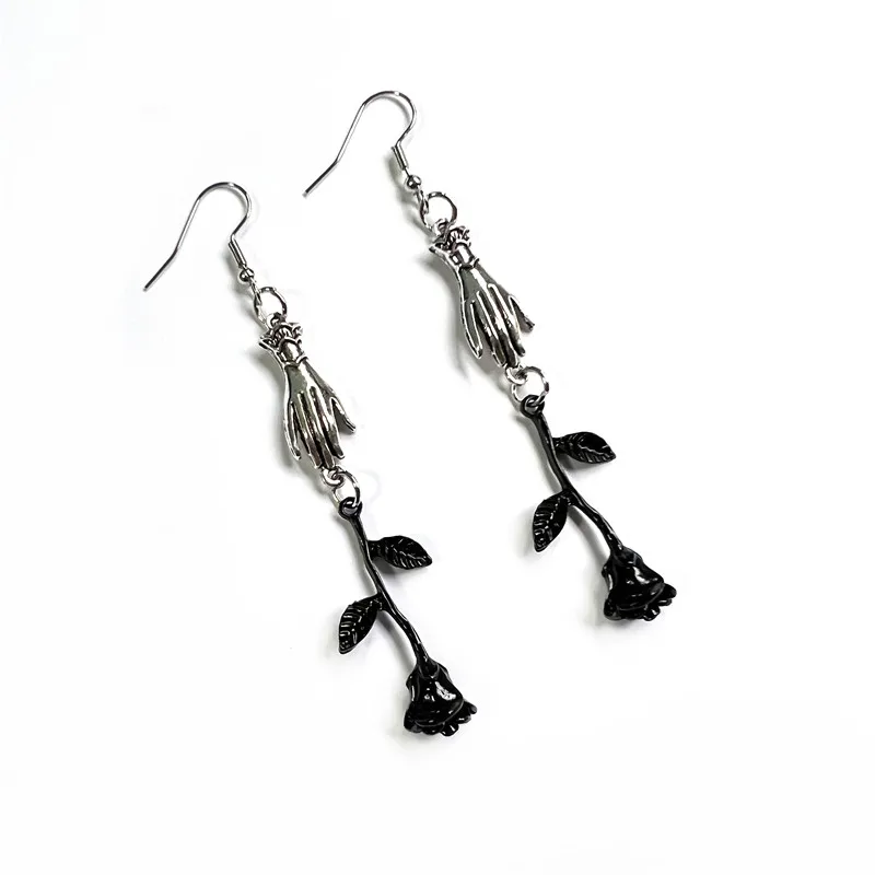 

New Hot Sale Fashion Handheld Rose Pendant Earrings Jewelry Gifts for Sweethearts