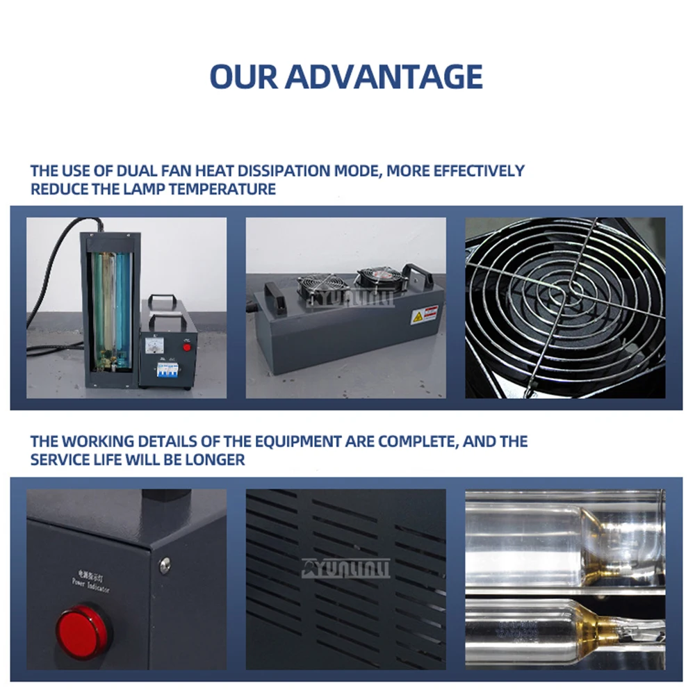 1000 Вт Фотолюминесцентная лампа с коллоидным отверждением монолитным блоком УФ 220