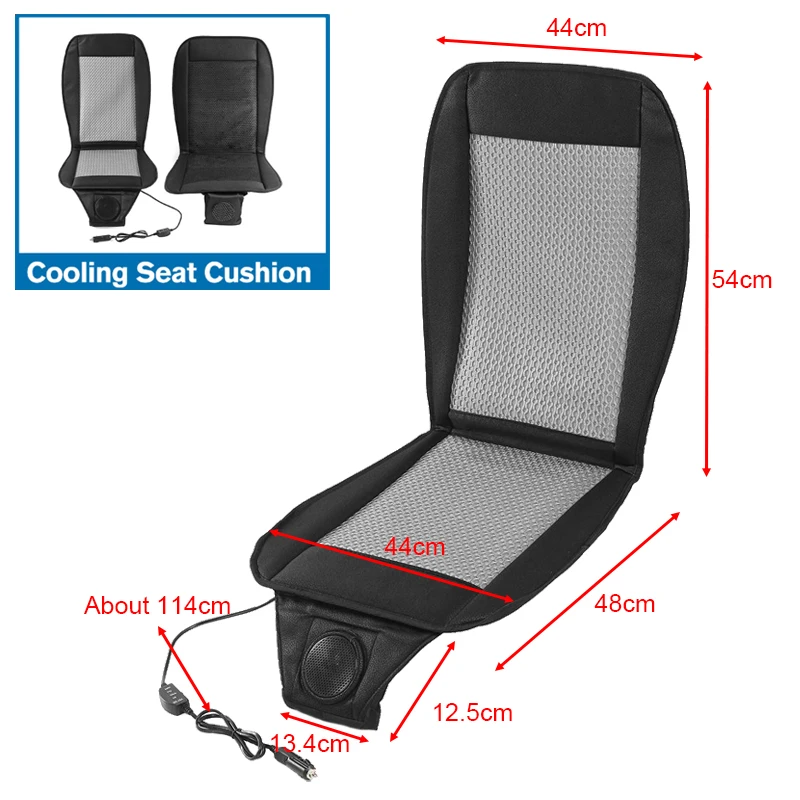 

12V 2022 NEW Summer Cool Massage Cushion Fan Blowing Cool Summer Ventilation Cushion Seat Cushion Car Seat Cooling Vest