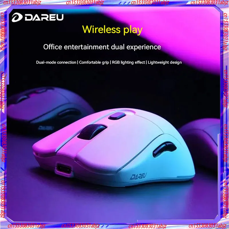 

Dareu EM903 Lightweight E-sports Game Mouse Wired Wireless 2.4G Dual-mode Rechargeable Laptop RGB running light effect Game