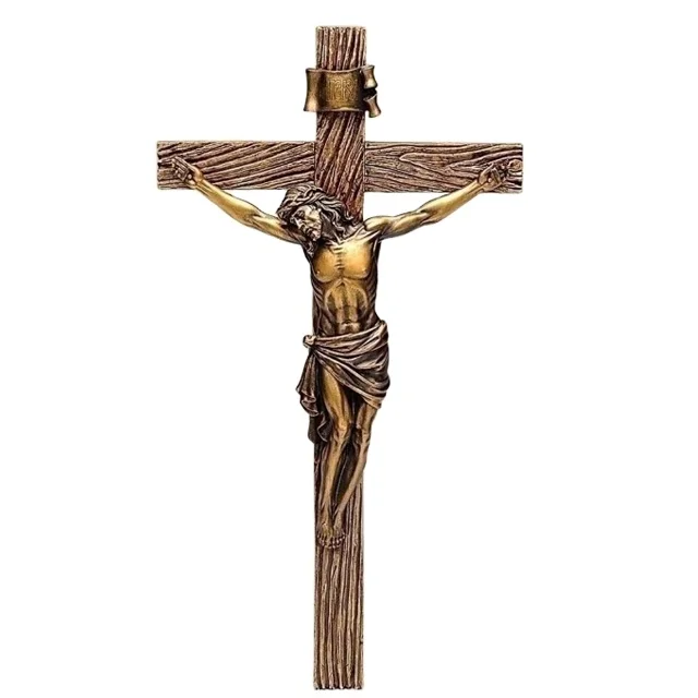 

Custom Resin Crafts Religious Figurines Jesus Cross Statues Decoration
