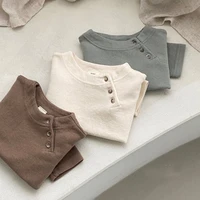 childrens clothing boby boys casual long sleeve toddler girls fashion solid color bottoming shirt 1 3y 2022 spring new