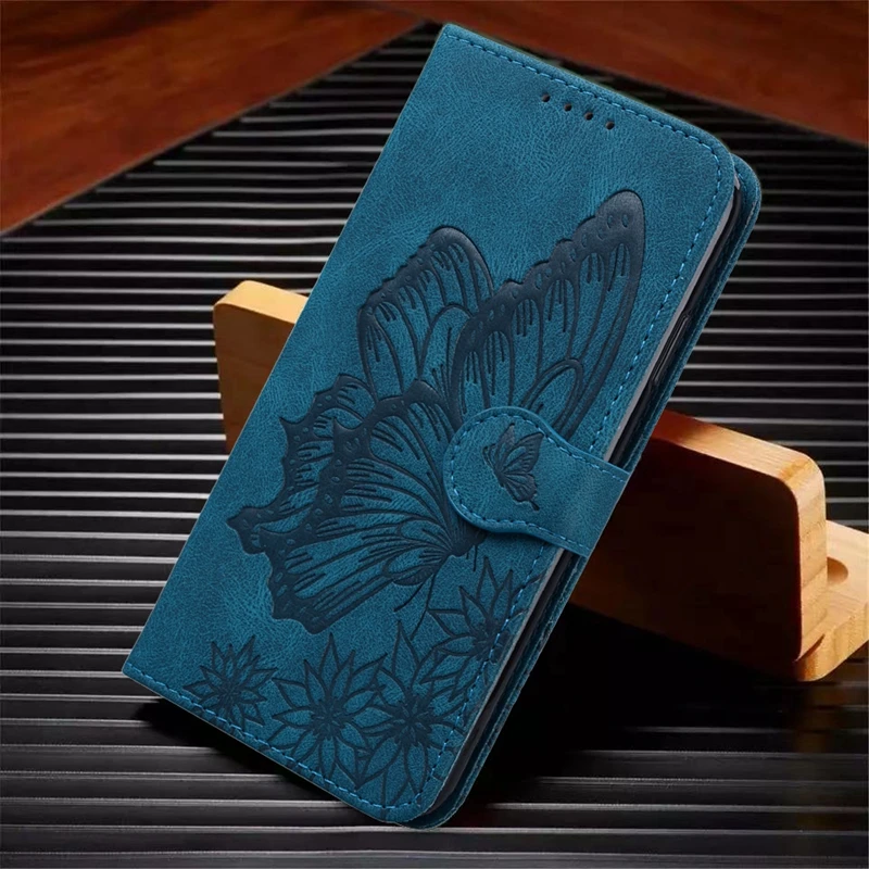 Модный чехол с тисненым рисунком бабочки для Xiaomi Redmi Note 13 11 Pro Plus 12 12S 11S 11T магнитные
