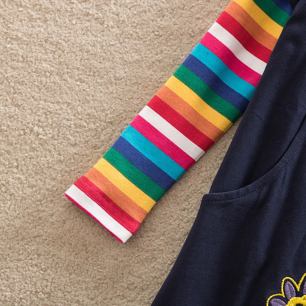 Платье с длинным рукавом и вышивкой для девочек 8 лет | Детская одежда обувь