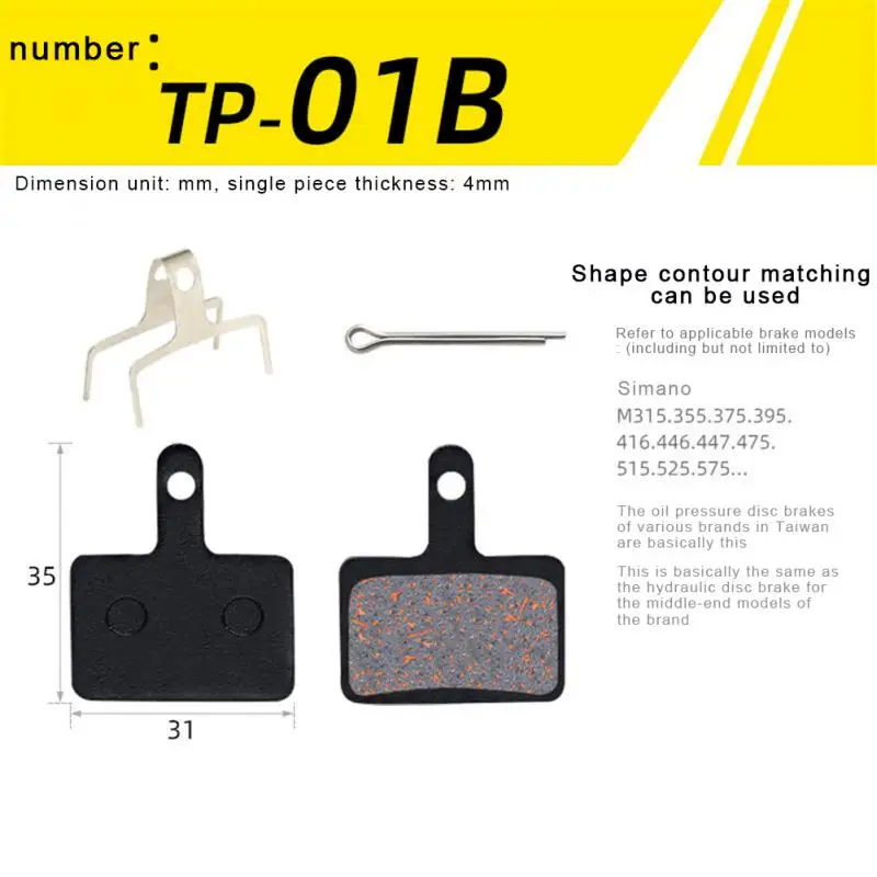

1Pair MTB Road Bike Hydraulic Brake Pads For Shimano MT200 Magura M355 445 Semi-metal Resin Disc Brake Brake Pads Bike Parts