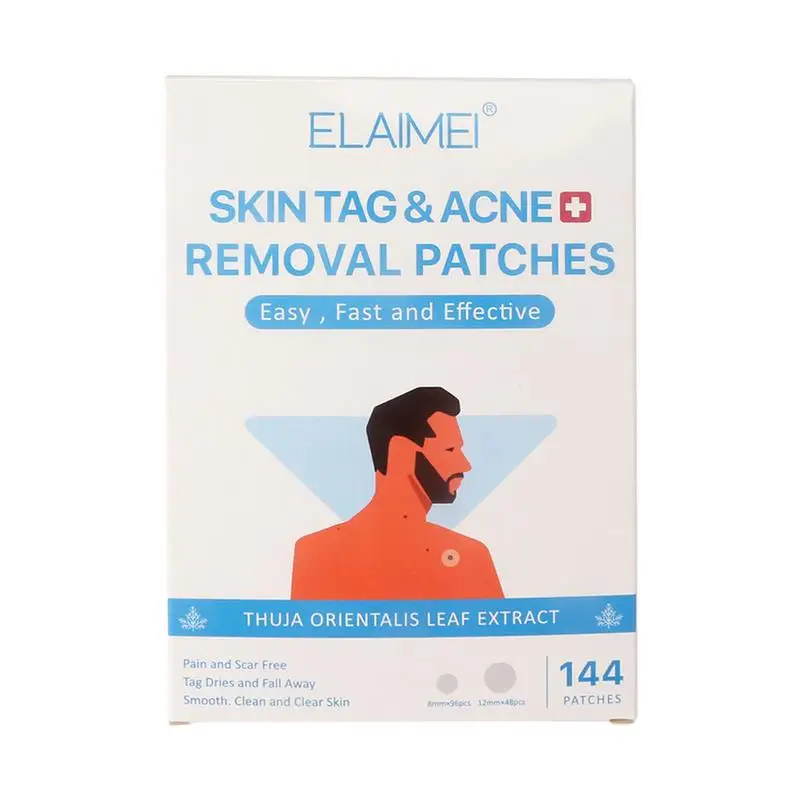 

144 Pcs Skin Tag Remover Patch Acne Pimple Patch Mole Ance Pimple Patch Plaster Hydrocolloid Anti-Quick Absorb