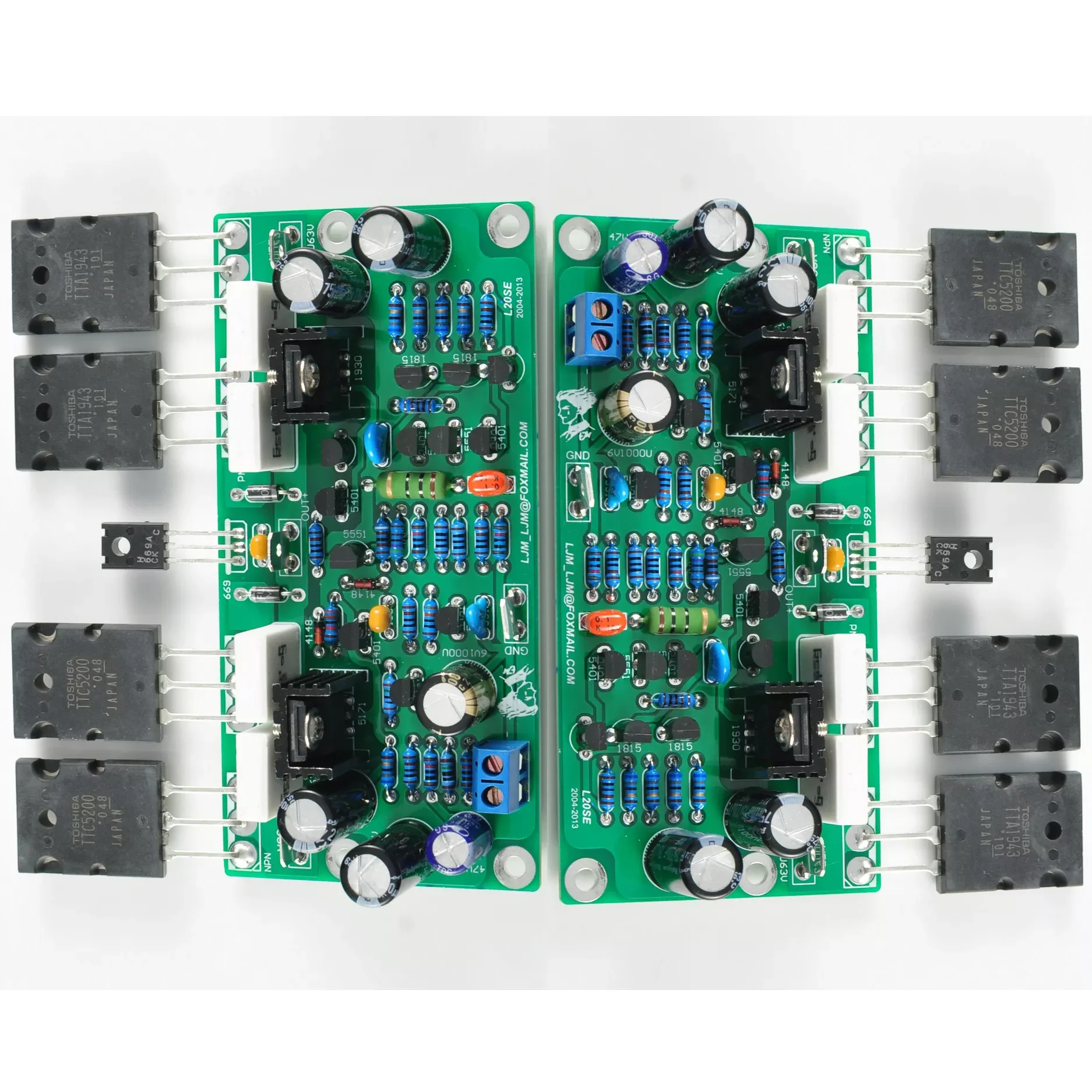 

SE Audio Amplifier Board A1943 C5200 Stereo Dual Channels 350W Amplifier Amp Board 4ohm DIY Kits 2pcs