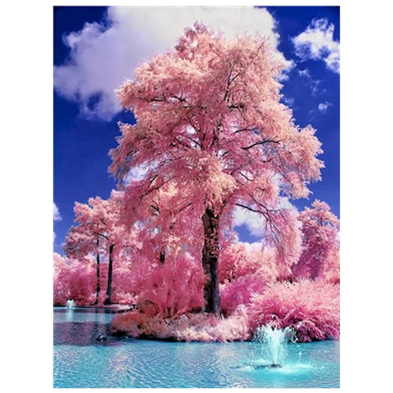 

Digital Painting 40X50cm DIY Landscape Tree Wall Art Adult Canvas Oil Painting Home Decoration Gift