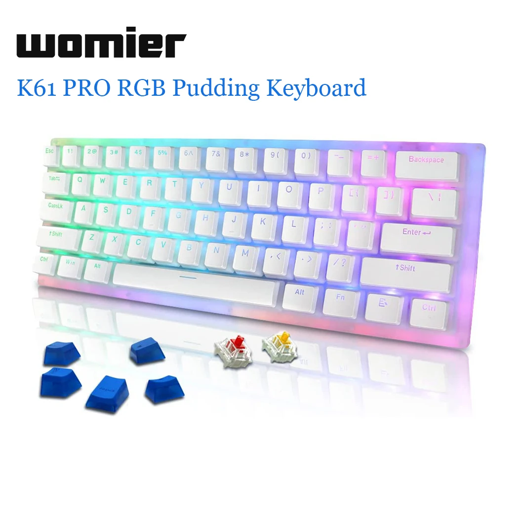 

Клавиатура Womier K61 PRO Механическая с подсветкой, 60% клавиш, 61 клавиша