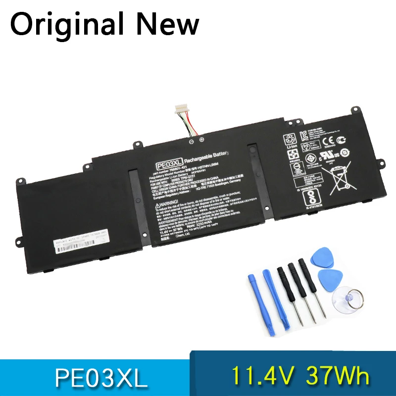 

Новый оригинальный аккумулятор PE03XL HSTNN-LB6M/PB6J для HP Chromebook 11 G3 G4 TPN-Q151 767058-005 766801-421 11,4 V 37Wh
