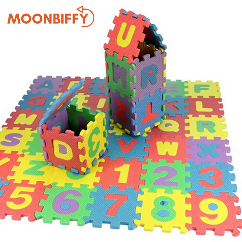

36 шт., Детский мягкий коврик с буквами алфавита