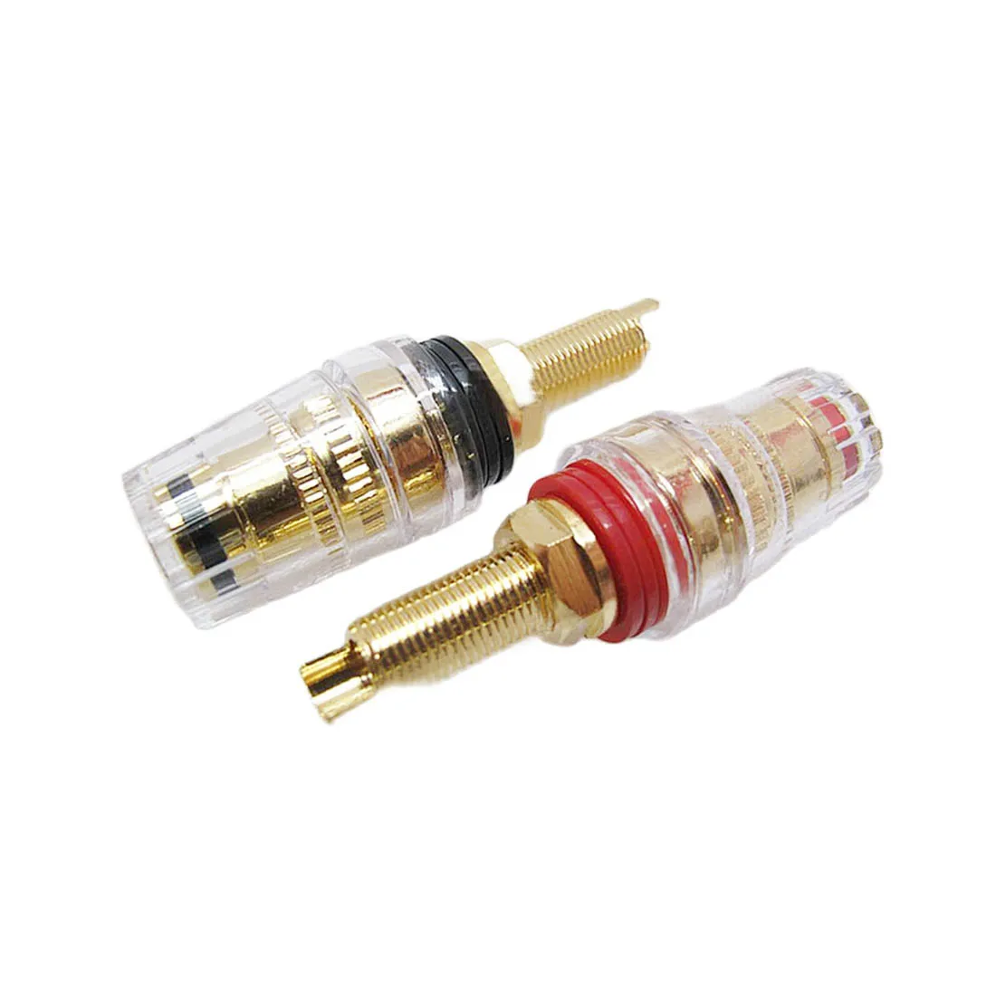 

A pair Banana Connector Gold-plated Banana Plug Socket Copper Terminal for Stereo Speaker