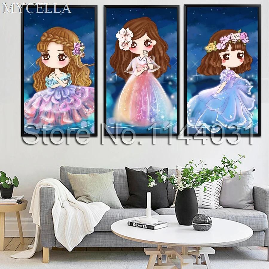 

5D Diy Diamond Painting Cartoon Girl Portrait Full Square Diamond Embroidery Mosaic Kit HD Quality Handmade Products Rhinestone