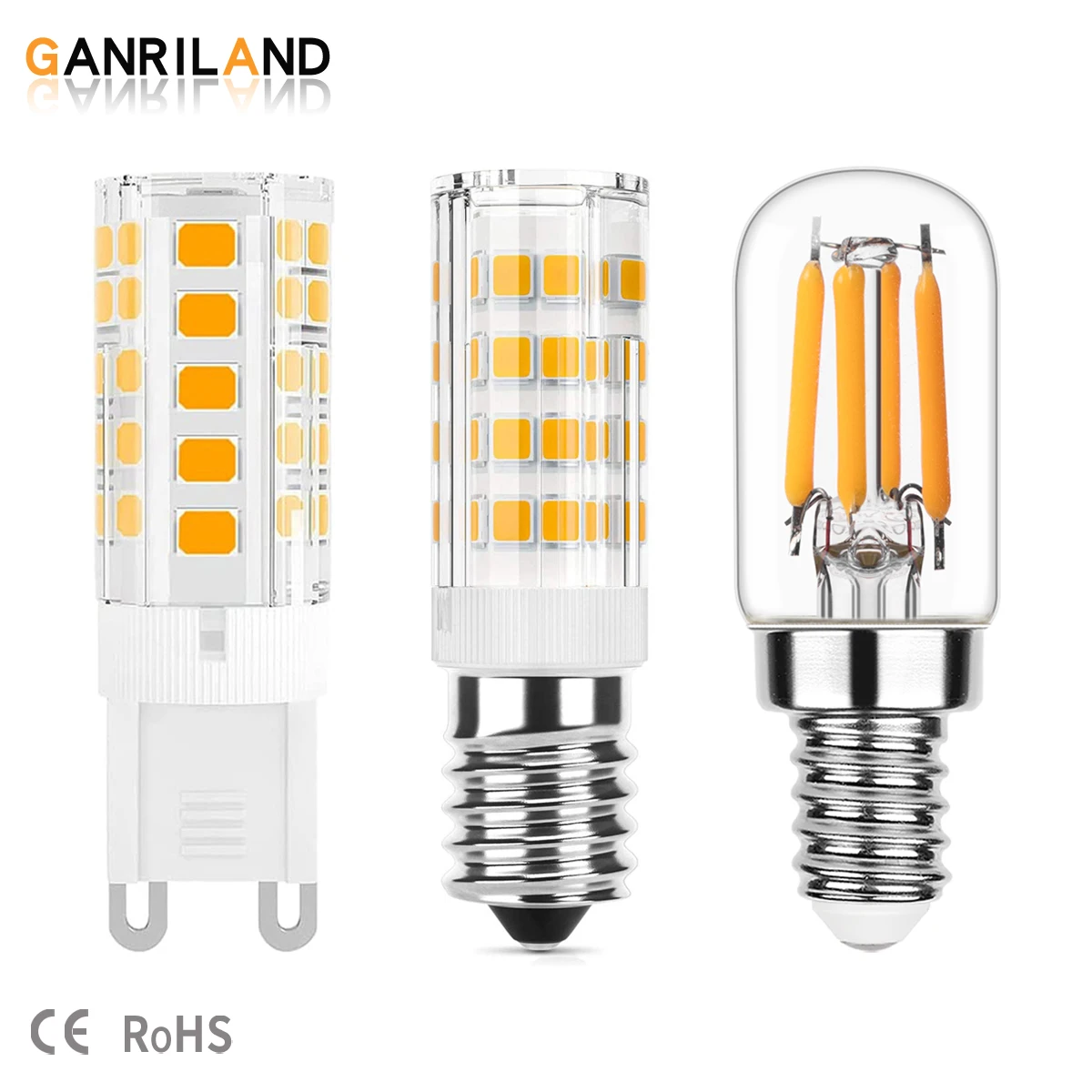 GANRILAND G9 LED Lamp Bulb E14 220V LED Corn Bulb 3W 5W 3000K 6000K Silica Gel Bombilla SMD2835 Replace Halogen Chandelier Light