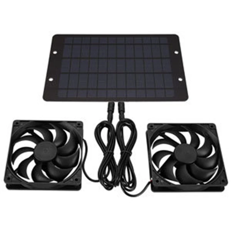 

Solar Electric Ventilator Double Fan System Effective Cooling for Your Space