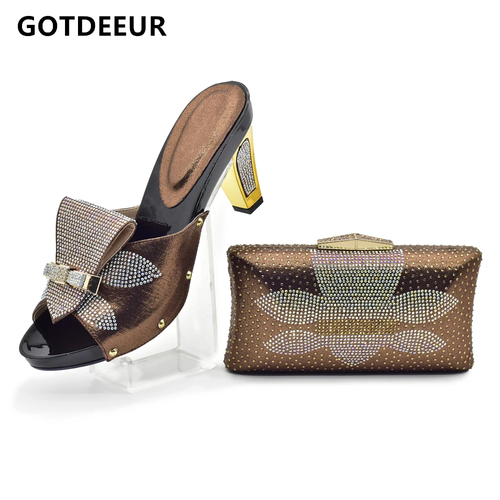 

Новейшие итальянские женские туфли и сумки кофейного цвета, подходящие к набору, наборы африканских туфель и сумок, итальянские нигерийские вечерние туфли и сумки