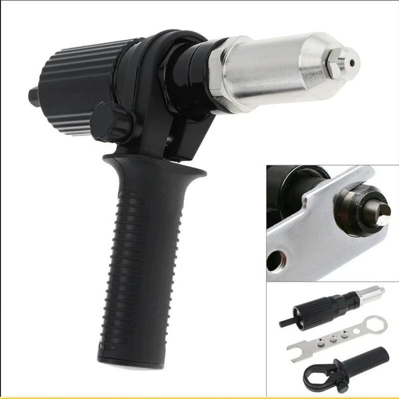 

New low price Professional Electric Rivet Nut Gun Movement Pull Accessories Cordless Rivet Gun Drill Bit Adapter Insert Nut Tool
