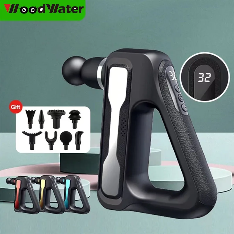 

Массажный пистолет, 32 уровня, пистолет для Fascia, для глубокой ткани шеи, тела, спины, мышц, спортивный массажер для облегчения боли, релаксации...