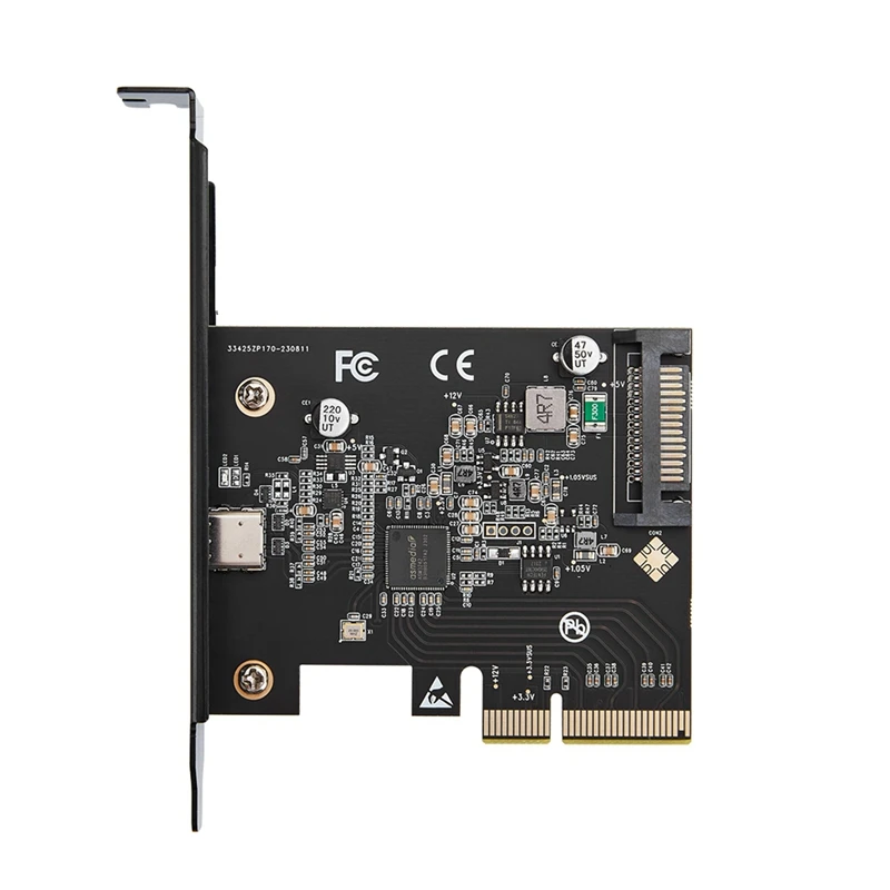 Карта расширения USB-C 3 2 Gen 2X2 PCI-E X4 20 Гбит/с Asmedia ASM3242 Чипсет с 15-контактным питанием