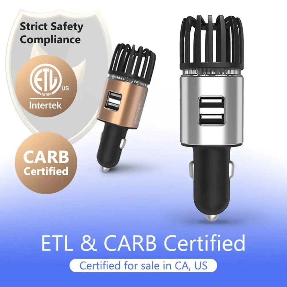 Автомобильный очиститель воздуха освежитель двойное зарядное устройство USB