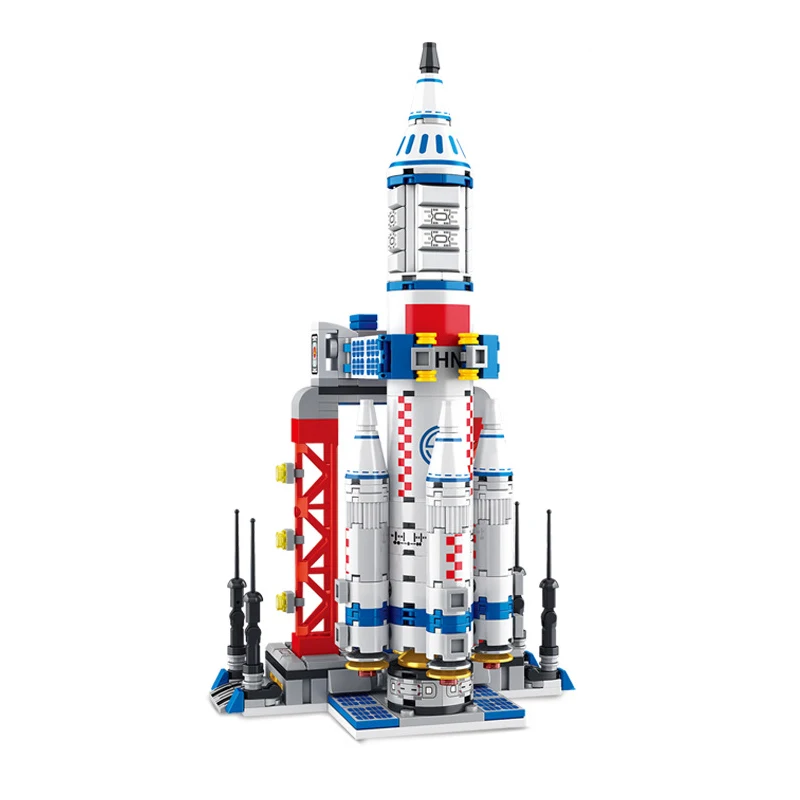 

City Spaceship Building Blocks Aerospace Rocket Launch Center Shuttle Satellite Astronaut Bricks Set Toys For Children Gifts