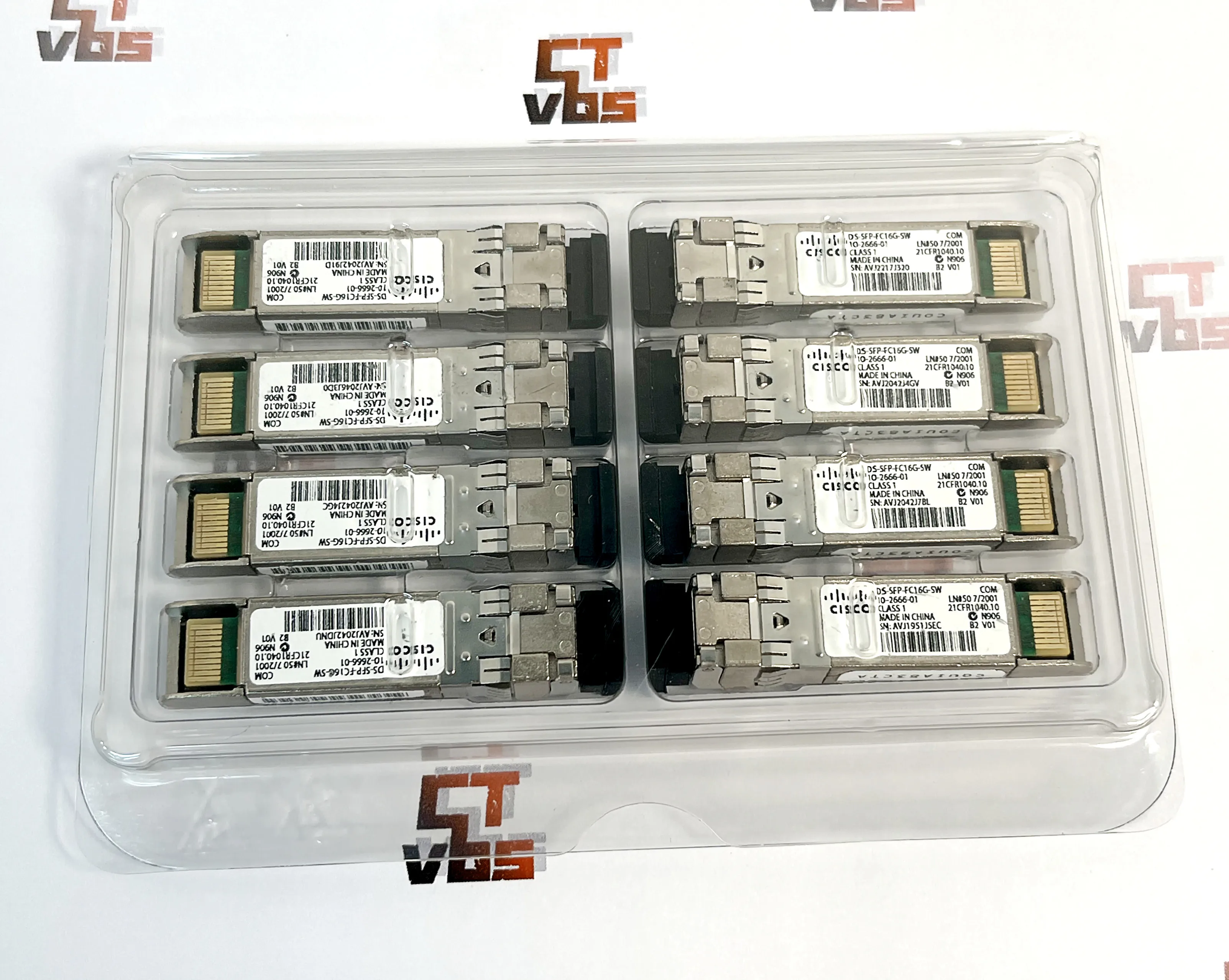 Cisco 16G SW Fibre Channel SW SFP+ Transceiver DS-SFP-FC16G-SW 850nm 10-2666-01 MMF