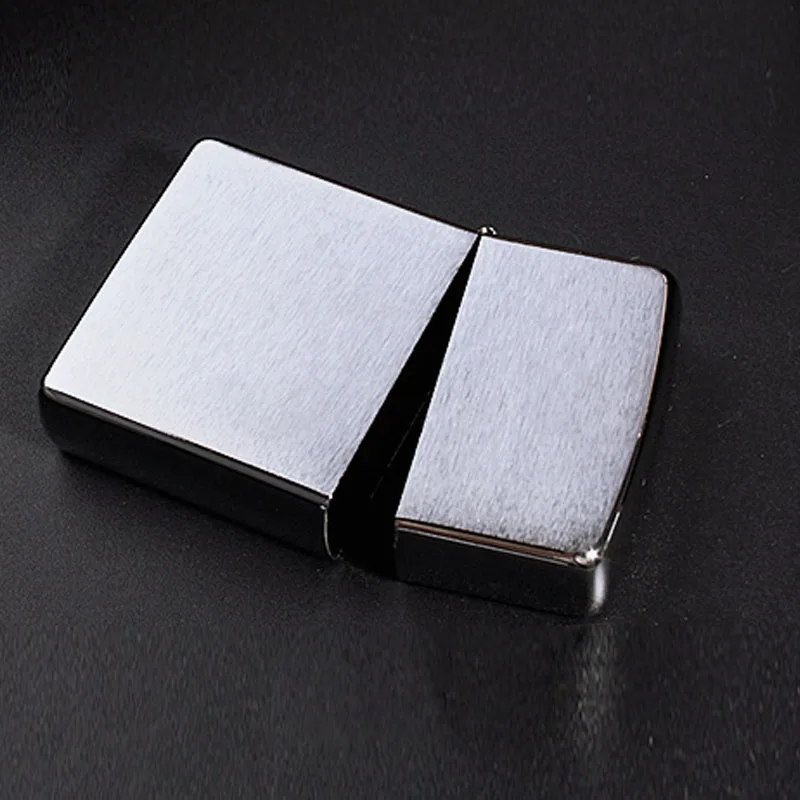 

No Logo Brushed Silver Outer Protect Case For ZP Zorro Kerosene Lighter Universal DIY Repair Replacement Windproof Alloy Shell