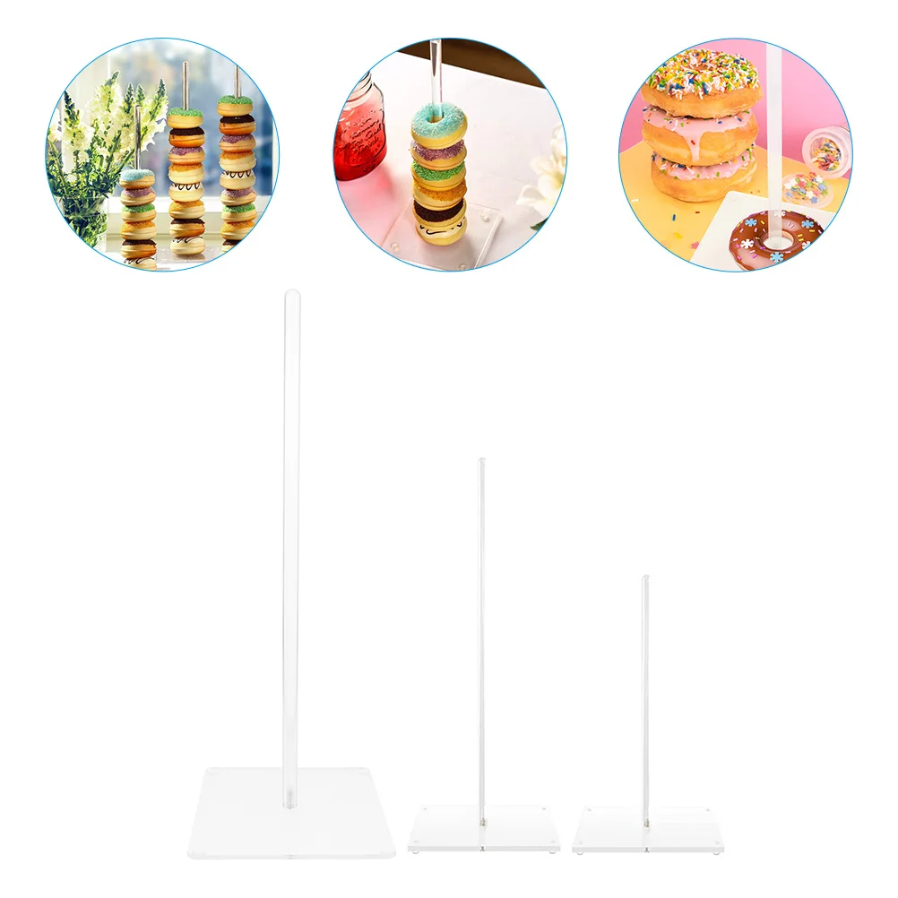 

Stand Donut Display Doughnut Holder Rack Tower Party Dessert Acrylic Bagels Stands Clear Decoration Table Supplies Christmas