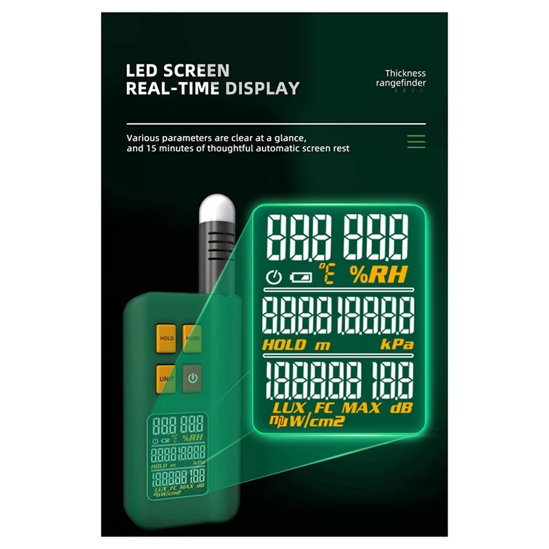 A50I BSIDE GX1 6 в 1 детектор окружающей среды гигротермограф датчик воздуха осветитель