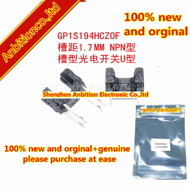 

10pcs 100% new and orginal GP1S194HCZ0F DIP4 A Small U-Type NPN Optical Sensor with Groove Spacing of 1.7MM in stock