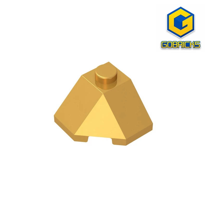 MOC PARTS GDS-802 черепица для крыши 2X2X1 45 DEGR.-BOT.45DEGR. Совместим с lego 13548, детские игрушки, сборные, строительные блоки Tech