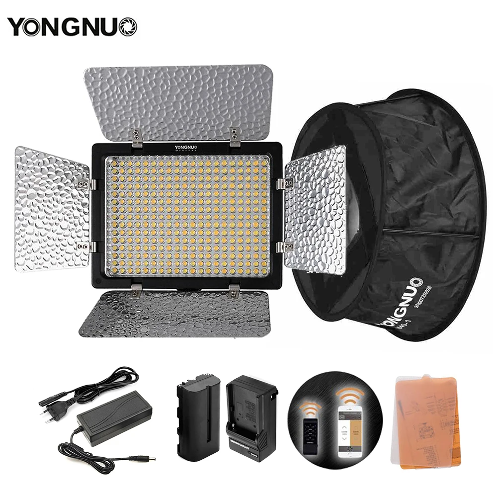 Yongnuo YN300III 3200k-5500K Bi-Color / 5500K White LED Video Light Wireless Remote Lighting YN300 III for Camera DV Canon Nikon