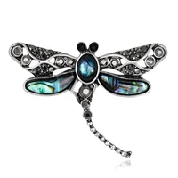 tulx fashion dragonfly brooches for women natural shell insect brooch lapel pins badge jewelry dress coat accessories