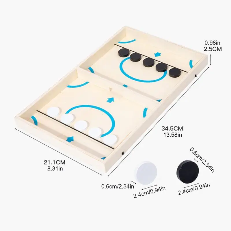 Деревянная хоккейная игра деревянная быстрая шайба игровая игрушка семейная