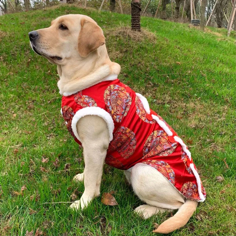 

Chinese New Year Dog Clothes Tang Suit Small Medium Big Large Dog Clothing Coat Cheongsam Corgi Husky Golden Retriever Costume