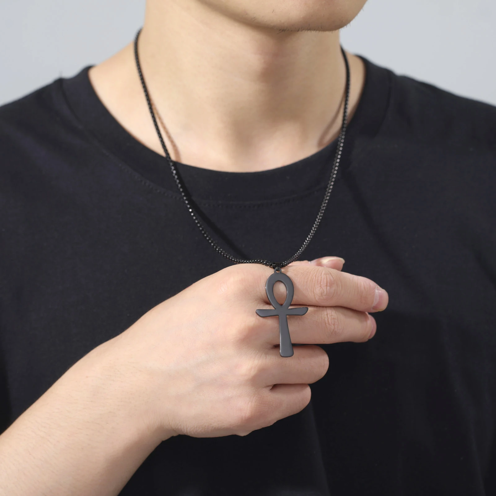 My shape Ожерелье с подвеской в виде креста Египет глаз Гора мужские и женские