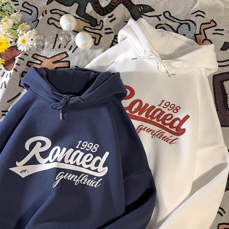 

NoEstaMal Streetwear 1998 Printed Women Oversize Hoodies 2022 Korean Female Casual Hooded Sweatshirt Hip Hop Woman Pullover Tops