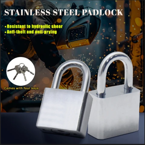 30-миллиметровый навесной замок с коротким лучом, противокражный железный навесной замок с квадратным лезвием для шкафа, 4 ключа + 1 замок для ящика для почтового ящика, открытый яхты, корабля
