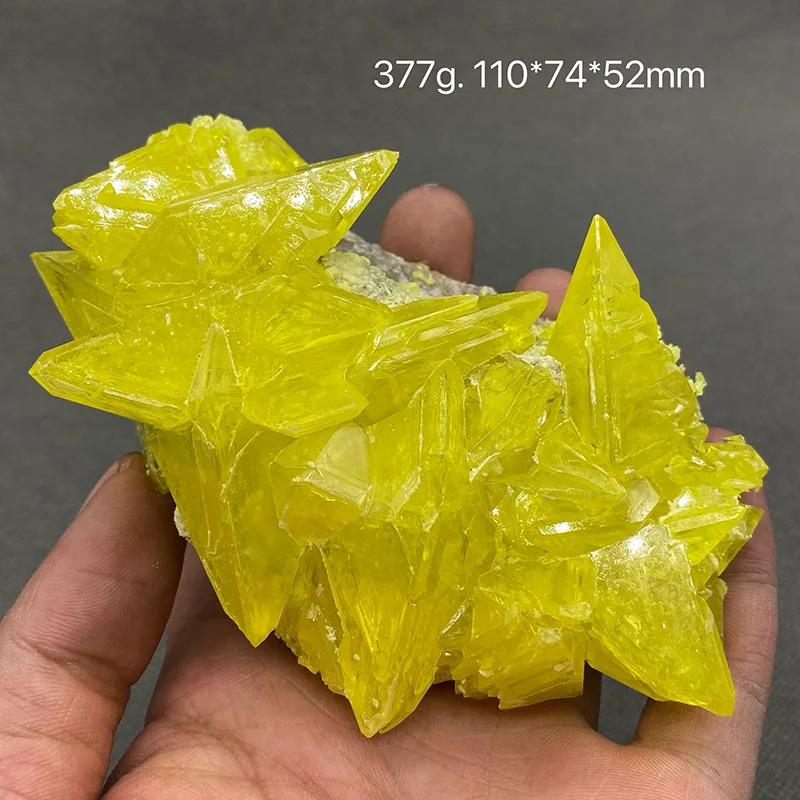 100% натуральный бирманский желтый серная руда грубый Кристалл драгоценный камень