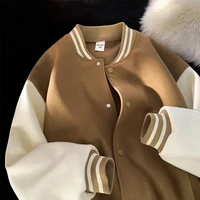 womens jacket spring 2022 khaki solid color outerwear baseball fairycore luxury designer clothing plus size fashion