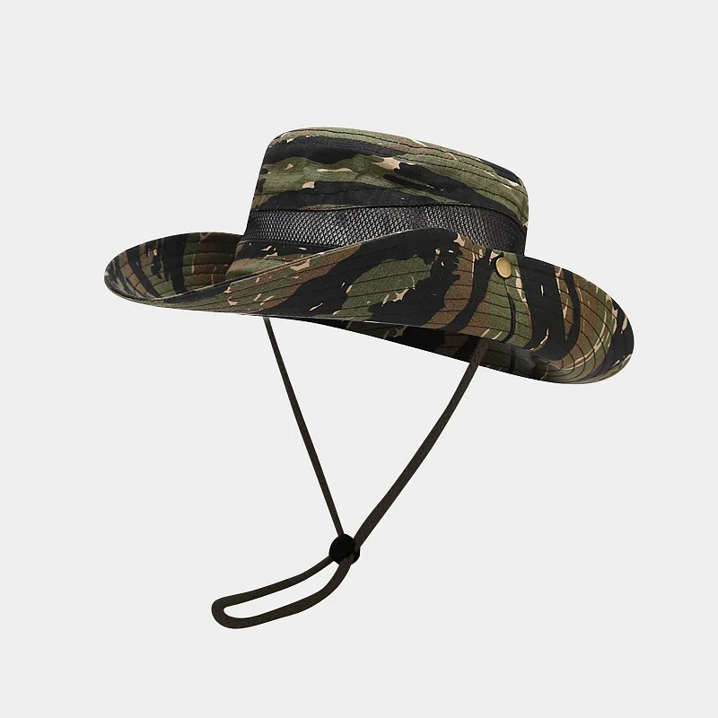 Camouflage Breathable Mountaineering Hat Men's And Women's Outdoor Sports Fisherman's Hat Sun Hat Foldable Sun Shade Hat