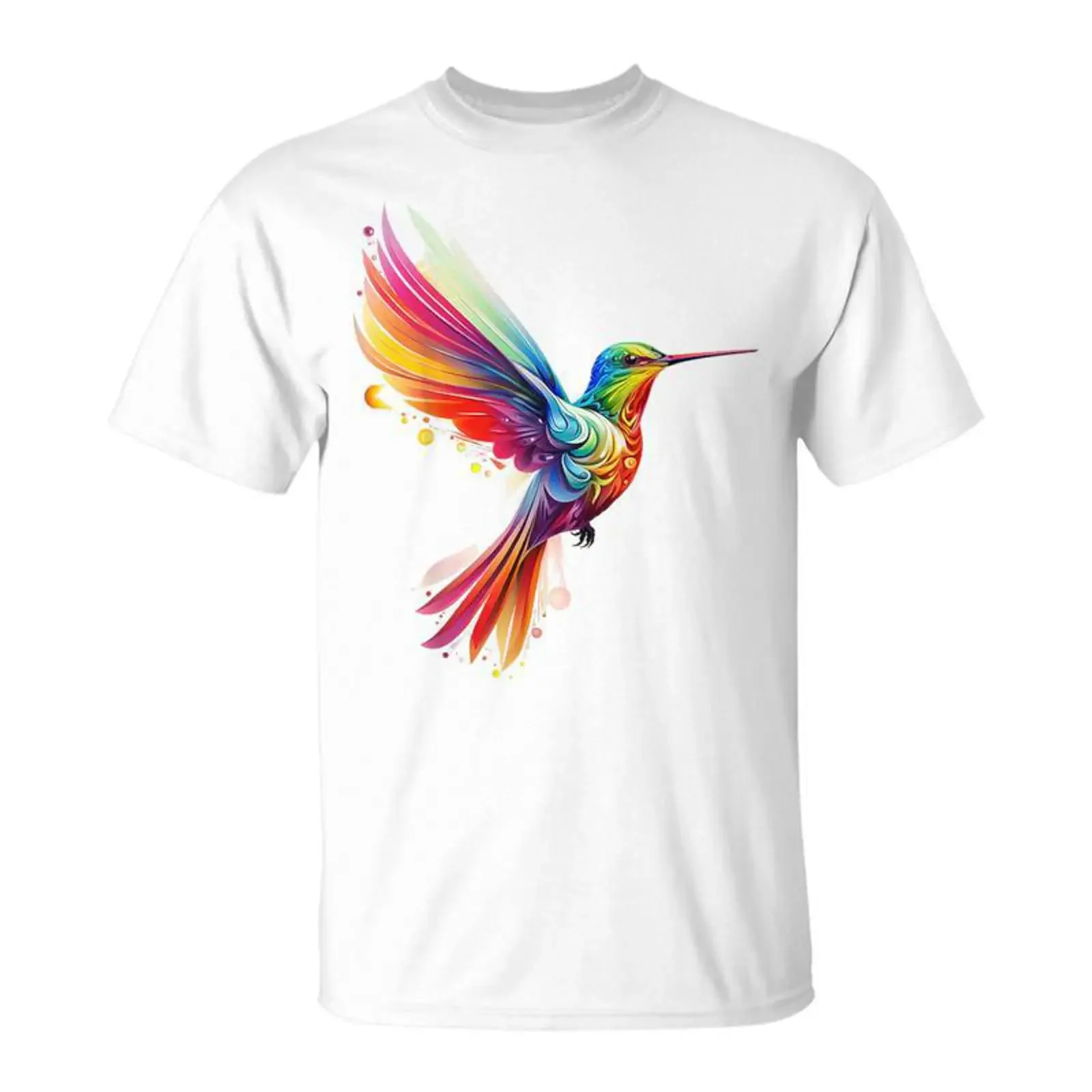 Фото Футболка Colibri Animal Fantastique Zoo Coloré Abstrait T Shirt Cadeauxyz, винтажная, модная, унисекс, дизайнерская, с графическим принтом, мягкая №1
