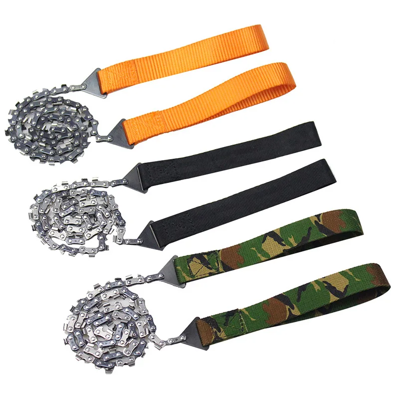 

11/33 Tooth Portable Survival Chain Saw Chainsaws Emergency Camping Hiking Tool Pocket Hand Tool Pouch Outdoor Pocket Chain Saw