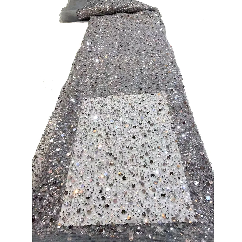 Красочная мягкая сетка с бусинами и блестками кружевная ткань роскошное женское