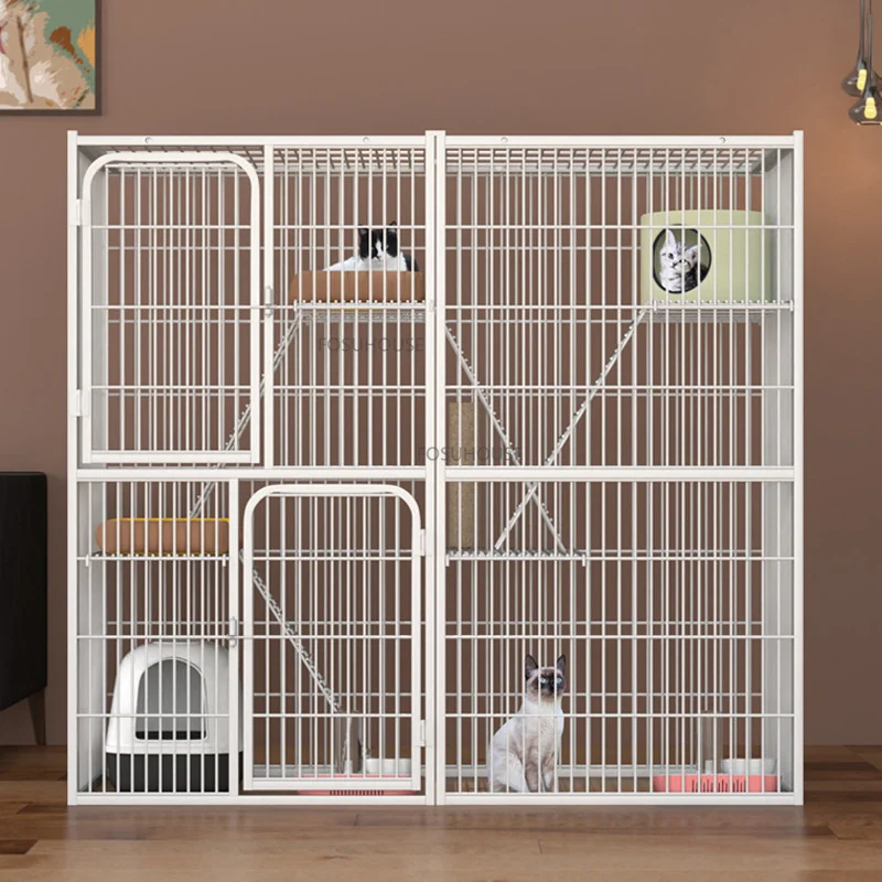 

Nordic Iron Mesh Cat Cage Free Space Cat Villa Indoor House Large Cat Supply Portable Household Indoor Large Cat House