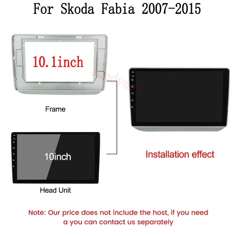 

Рамка радиоприемника для Skoda Fabia 2 10,1-2007, 2014 дюйма, 2 din
