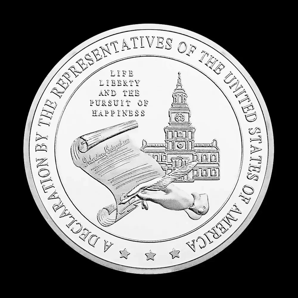 США Приглашение независимости июля 41776 Сувенирная монета Посеребренная история