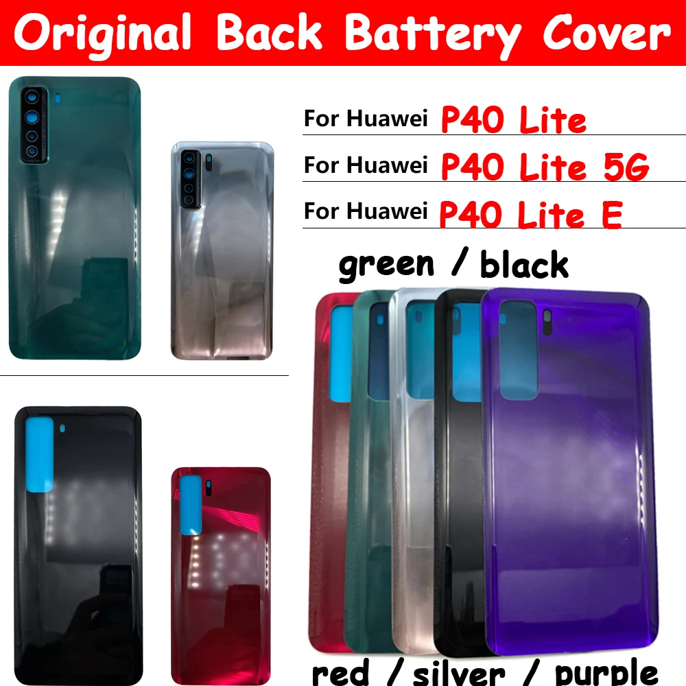 

Original NEW Back Battery Cover Rear Glass Door Housing Case For Huawei P40 Lite E / P40 Lite 5G Battery Cover With Logo