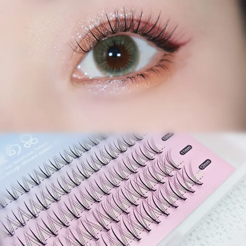 

Natural False Eyelashes Grafting Single Cluster Eyelashes Fishtail + A-type Mixed Set of Hair Eyelash Extension Supplies